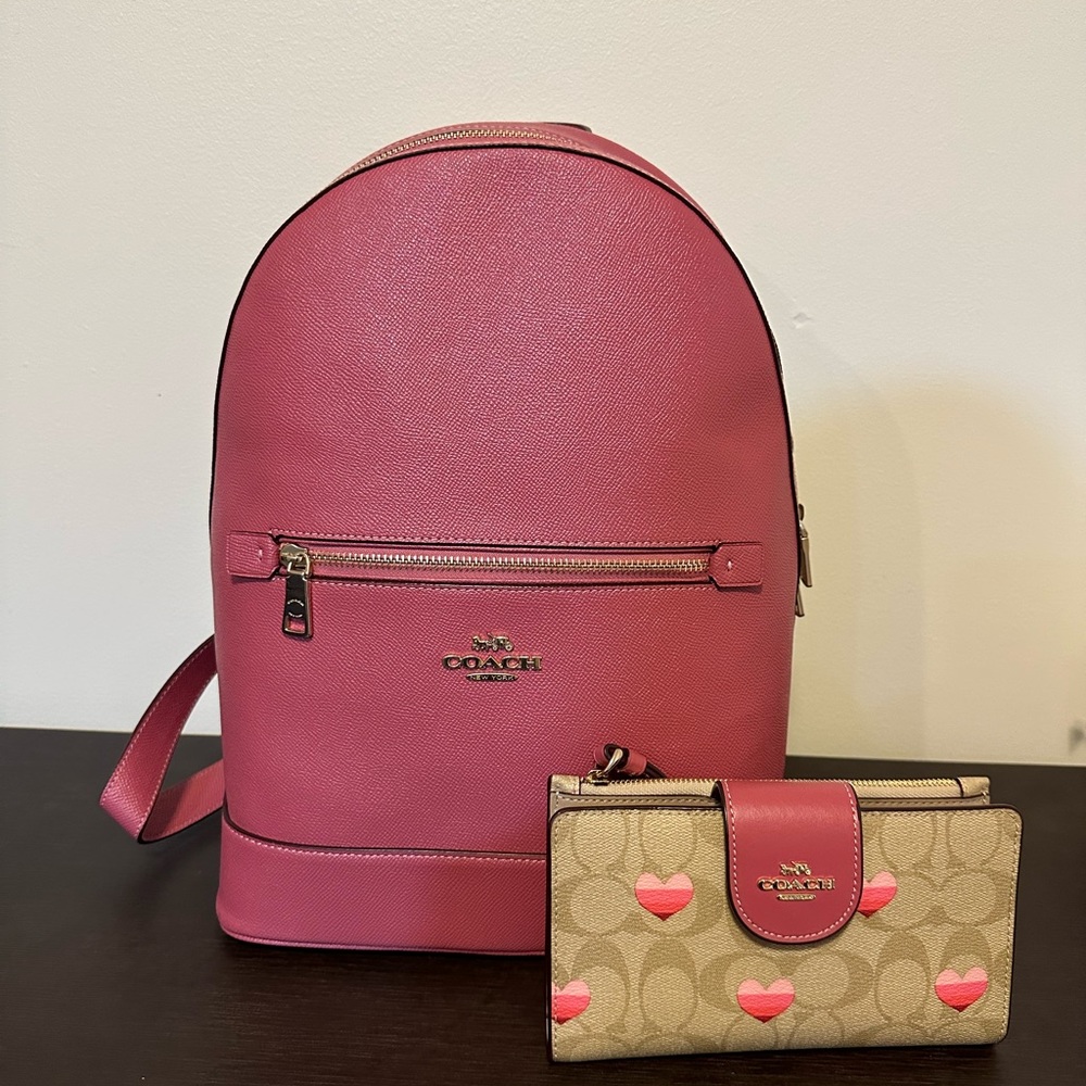 Coach backpack purse and wallet bundle